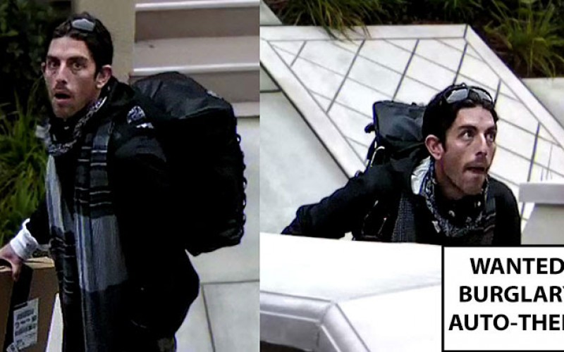 Suspect sought in connection to package theft, burglary, auto theft in San Jose