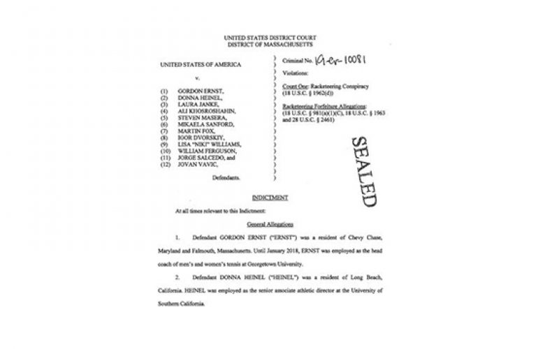College Admission Scam Brings Racketeering Charges for Athletic Fraud, Bribery