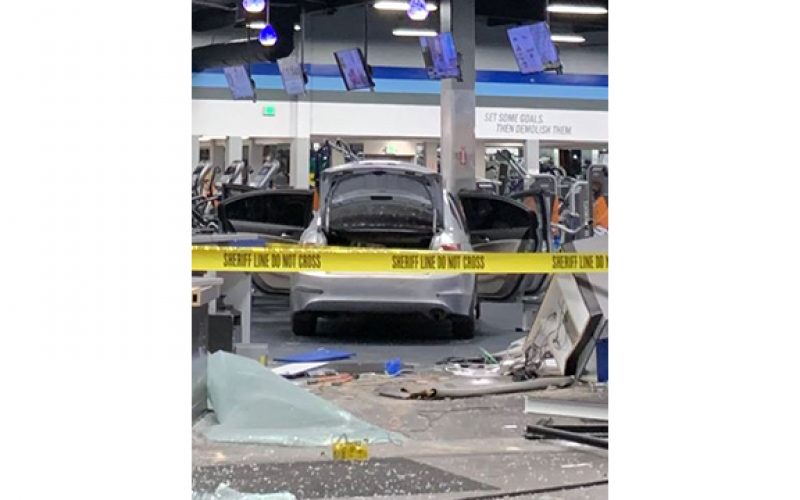 Customer Arrested for using Stolen Car to Demolish Crunch Fitness