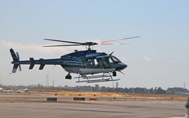 Suspect Fleeing from Deputies Apprehended with a Helicopter Assist