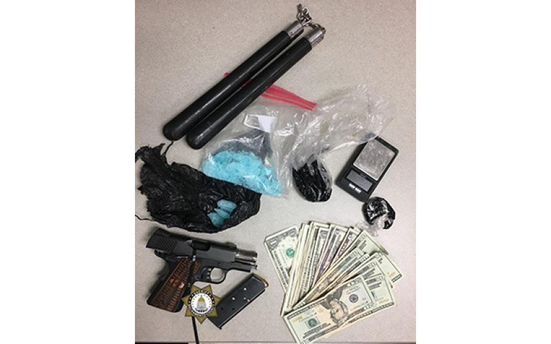 Stolen travel trailer with guns, heroin, meth and a perp-NEEDS LINK