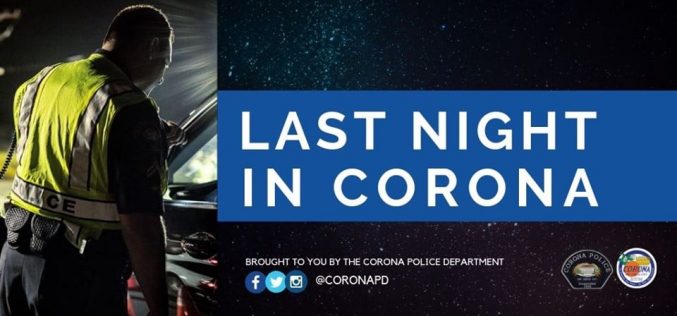 A recent 24 hours in Corona, California