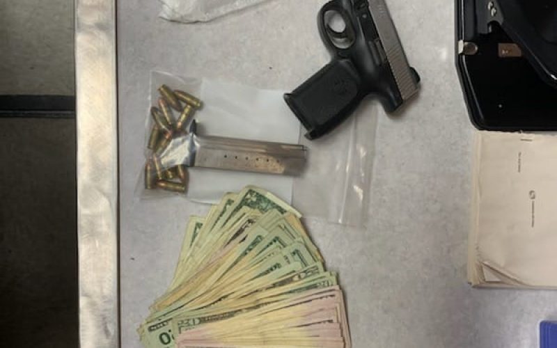 Suspicious acting man has loaded gun and meth
