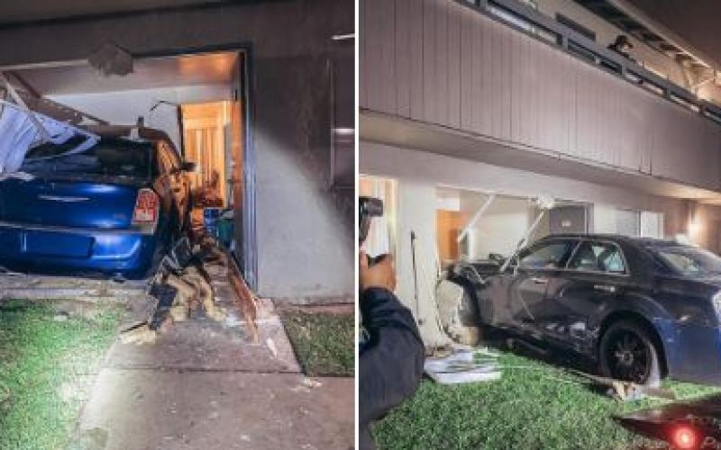 DUI driver crashes into an apartment