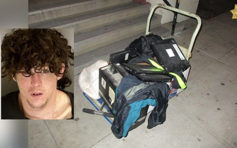 Burglar nabbed a block away from high school he hit