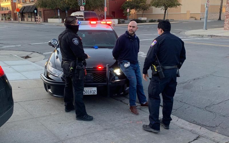 Salinas Police officers detain man with gun tucked into his waistband in public