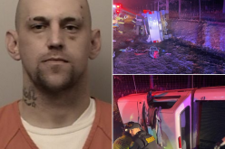 Attempted arson followed by vehicle pursuit, crash
