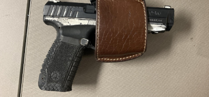 Traffic violation leads to the arrest of a parolee at large with a gun