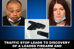 Traffic stop yelds gun, meth, two arrests