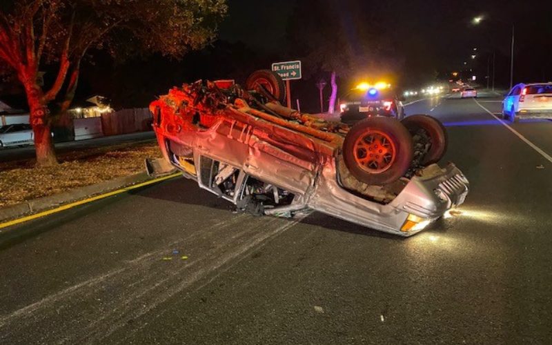 Sonoma County man reportedly hits other motorist, flips own car in attempt to evade police
