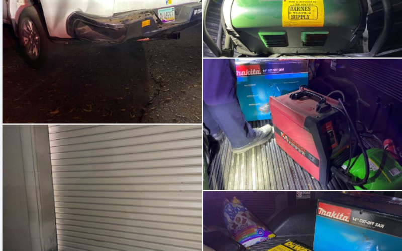 Pair arrested after burglarizing Barnes Welding Supply