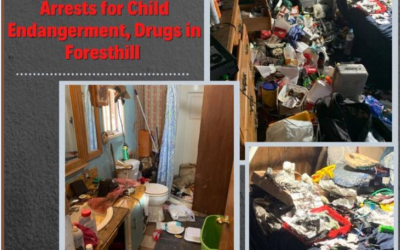 Three arrests in deplorable conditions with drugs