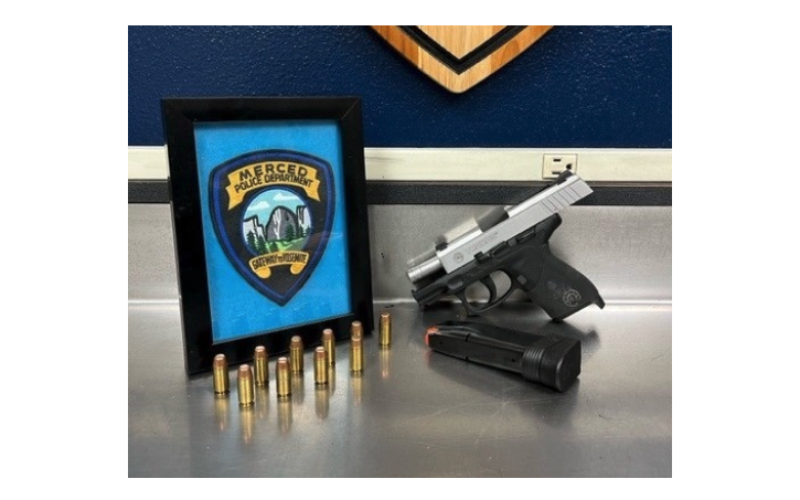 Merced Police: Felon Arrested After Loaded Gun Falls Out of Waistband During Traffic Stop