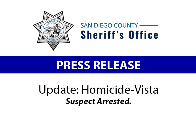 Suspect Charged in Vista Homicide and Attempted Murder Case