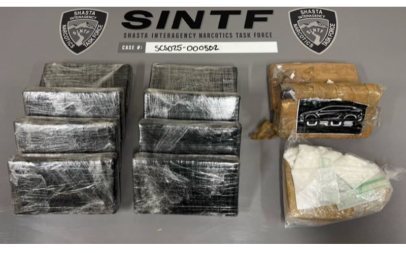 Shasta County Authorities Reportedly Seize Over 25 Pounds of Cocaine During Traffic Stop