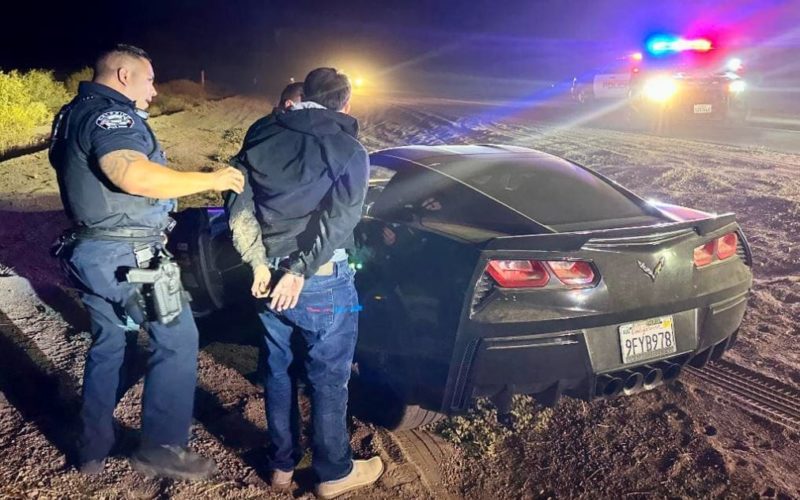 Driver Arrested for Street Racing and Felony Evading in Imperial County