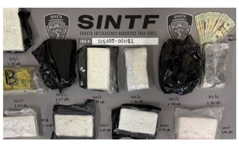 $1M Bail for Shasta County Man Accused of Possession, Transportation of Narcotics for Sale