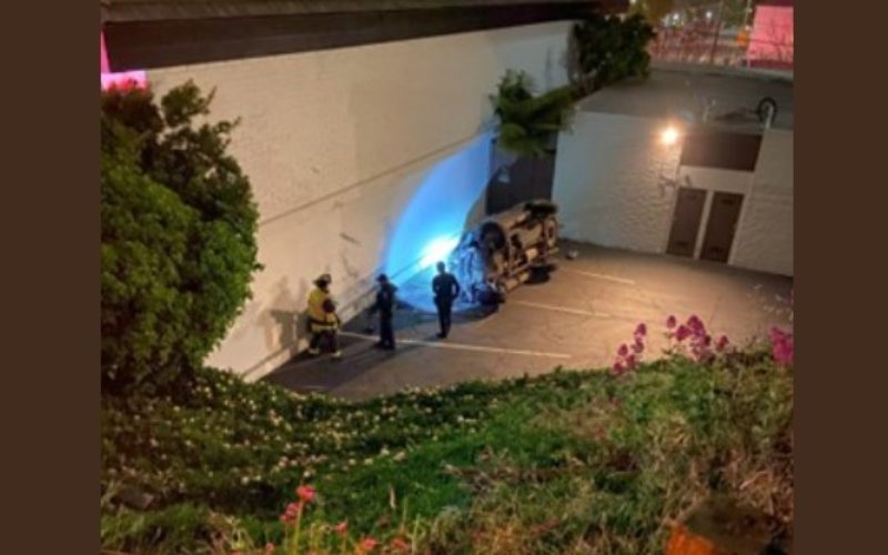 Driver Cited for DUI After Crash Off Ledge in Mission Street Area