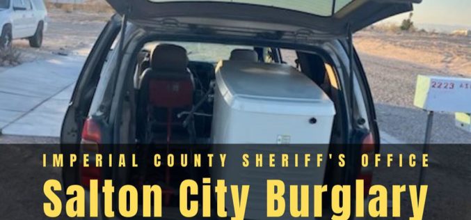 Arrest Made in Salton City Residential Burglary