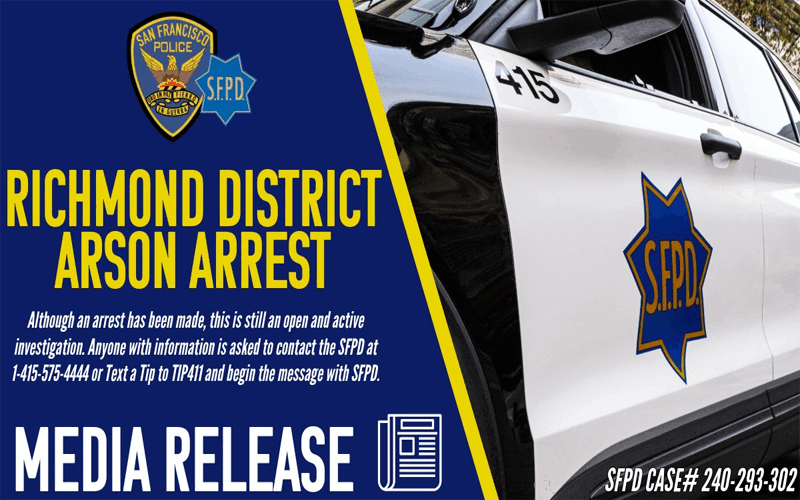 SFPD Arrests Suspect in Connection with Richmond District Arson Fires