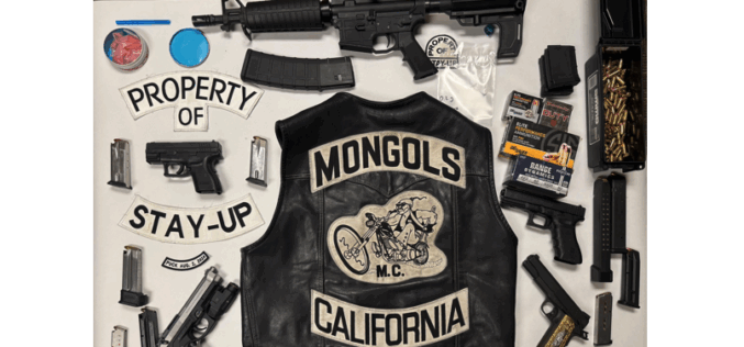 Redding Police: Outlaw Motorcycle Gang Member Arrested for Weapons and Narcotics Violations