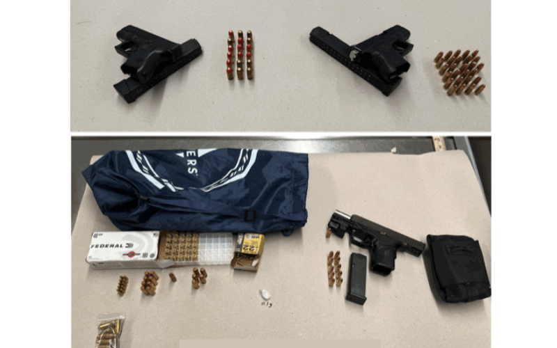 Illegal Firearms Confiscated, Three Arrested Across Two Incidents in San Jose