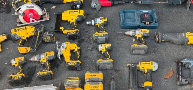 Power Tool Burglars Busted with Loot and Drugs