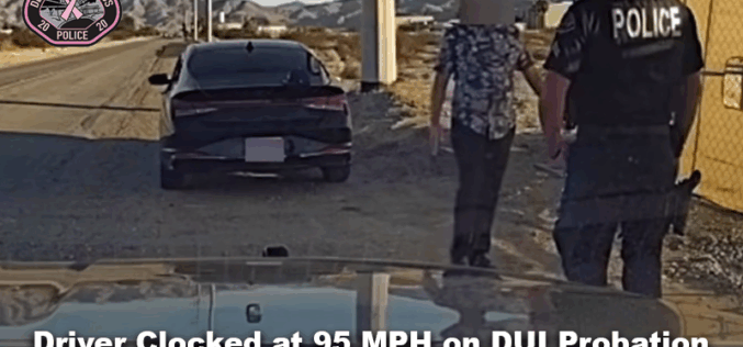 Desert Hot Springs Police Arrest Driver Clocked at 95 MPH on DUI Probation with Open Alcohol